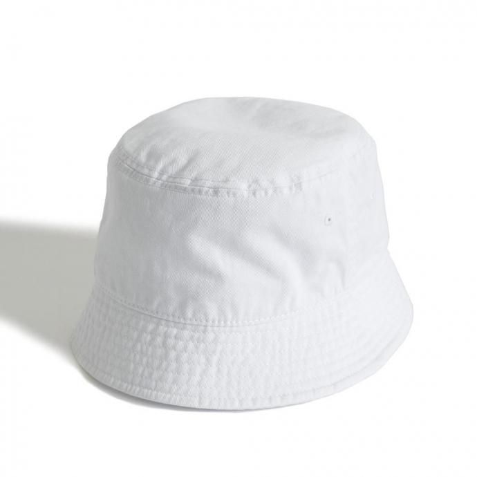 186409191 Newhattan / 1509 Down Brim Bucket Hat - White Twill ニューハッタン ダウンブリムバケットハット ホワイト 02