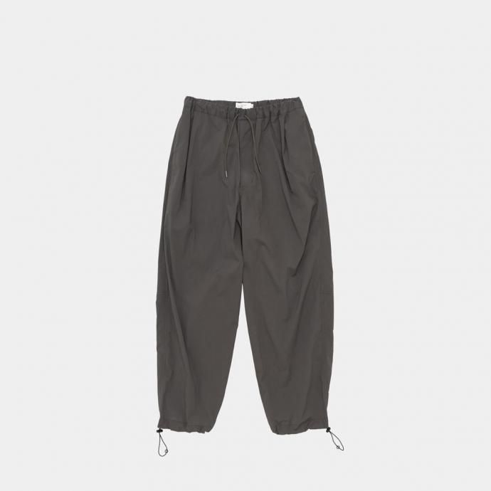 186582865 STILL BY HAND / PT01252 - CHARCOAL BROWN ナイロン ワイドイージーパンツ 01