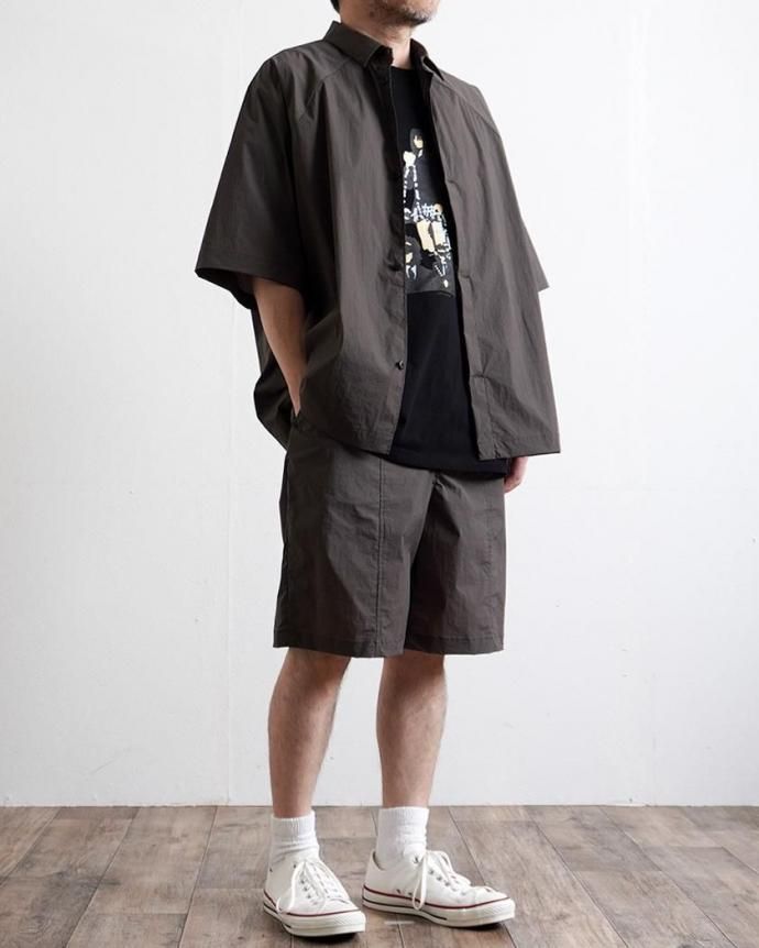 186583048 STILL BY HAND スティルバイハンド / PT02252 - NAVY ナイロン イージーショーツ 02