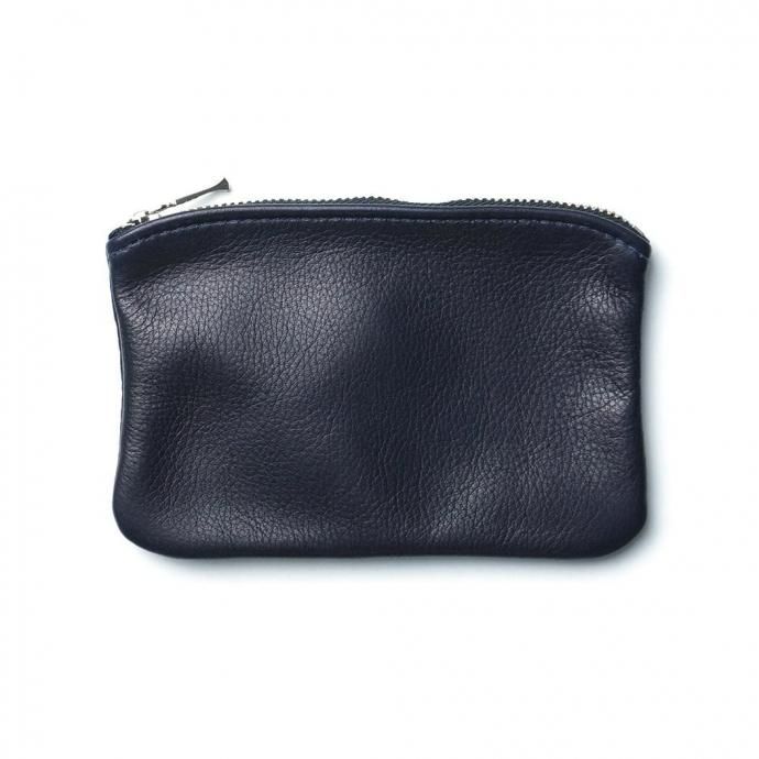 MOONSHINE LEATHER COMPANY / 6-inch Zippered Pouch - Navy ムーンシャインレザーカンパニー ジッパー付きポーチ 6インチ ネイビー 01