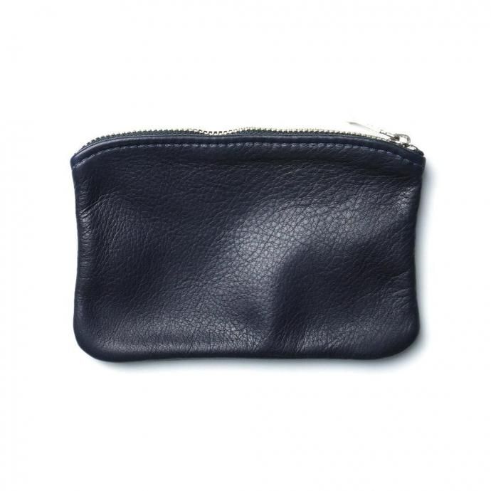 MOONSHINE LEATHER COMPANY / 6-inch Zippered Pouch - Navy ムーンシャインレザーカンパニー ジッパー付きポーチ 6インチ ネイビー 02