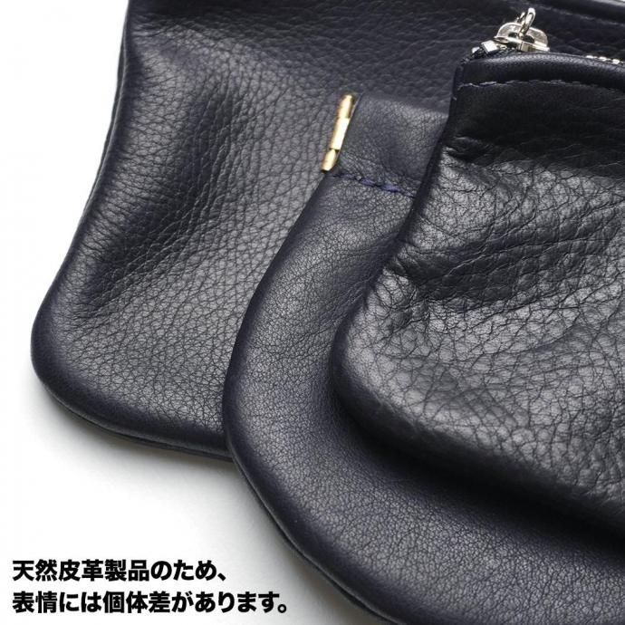 MOONSHINE LEATHER COMPANY / 6-inch Zippered Pouch - Navy ムーンシャインレザーカンパニー ジッパー付きポーチ 6インチ ネイビー 02
