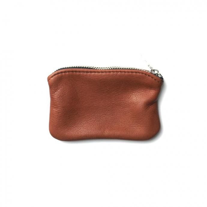 MOONSHINE LEATHER COMPANY / 5-inch Zippered Pouch - Cognac ムーンシャインレザーカンパニー ジッパー付きポーチ 5インチ コニャック 02