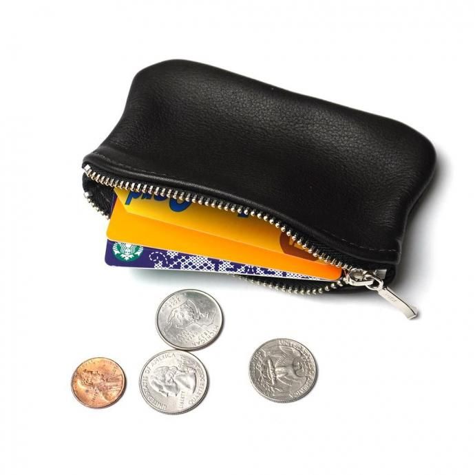 MOONSHINE LEATHER COMPANY / 5-inch Zippered Pouch - Cognac ムーンシャインレザーカンパニー ジッパー付きポーチ 5インチ コニャック 02