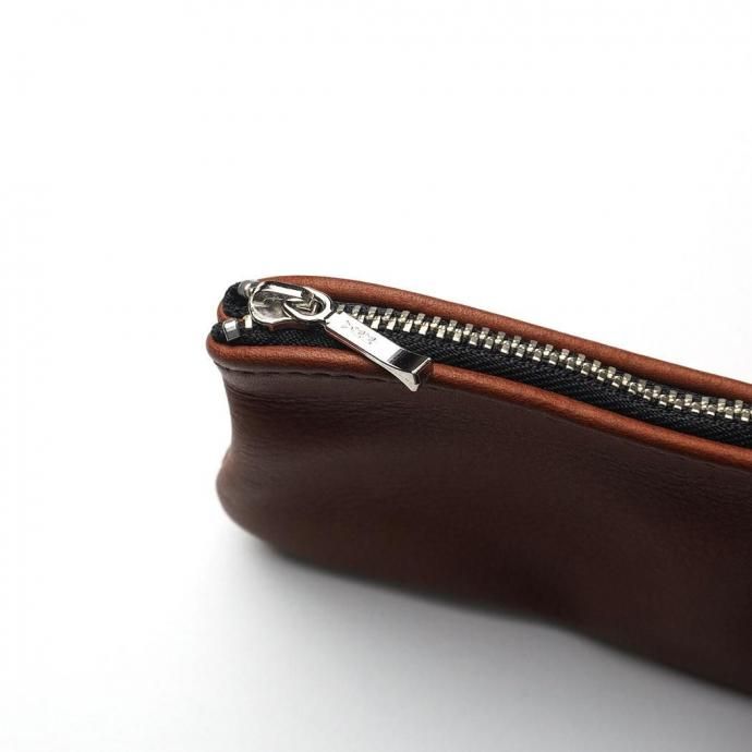 MOONSHINE LEATHER COMPANY / 5-inch Zippered Pouch - Navy ムーンシャインレザーカンパニー ジッパー付きポーチ 5インチ ネイビー 02