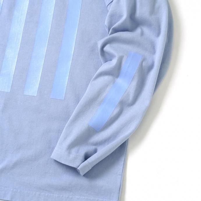 186943553 O- オー / STRIPE - L.S.T. 長袖Tシャツ ストライププリント 26W-03 - Saxe Blue 02