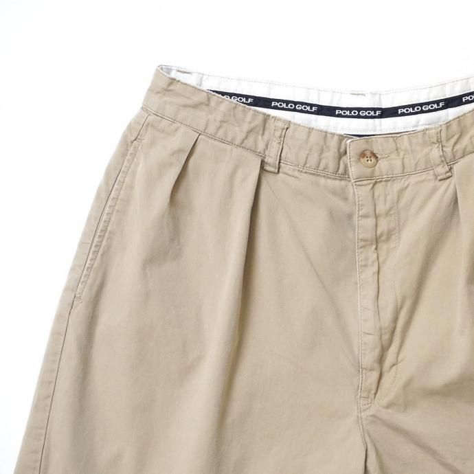 187192694 USED / POLO GOLF CLASSIC GOLF SHORT ポロゴルフ チノショーツ カーキ 32 02