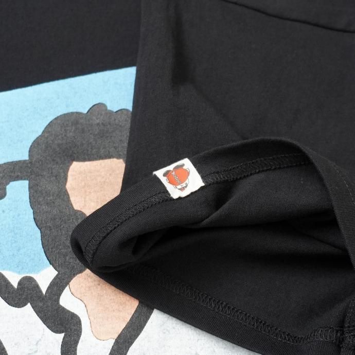 187305347 COTTON PAN / 夏休み(朝日) 半袖Tシャツ - BLACK ブラック 02