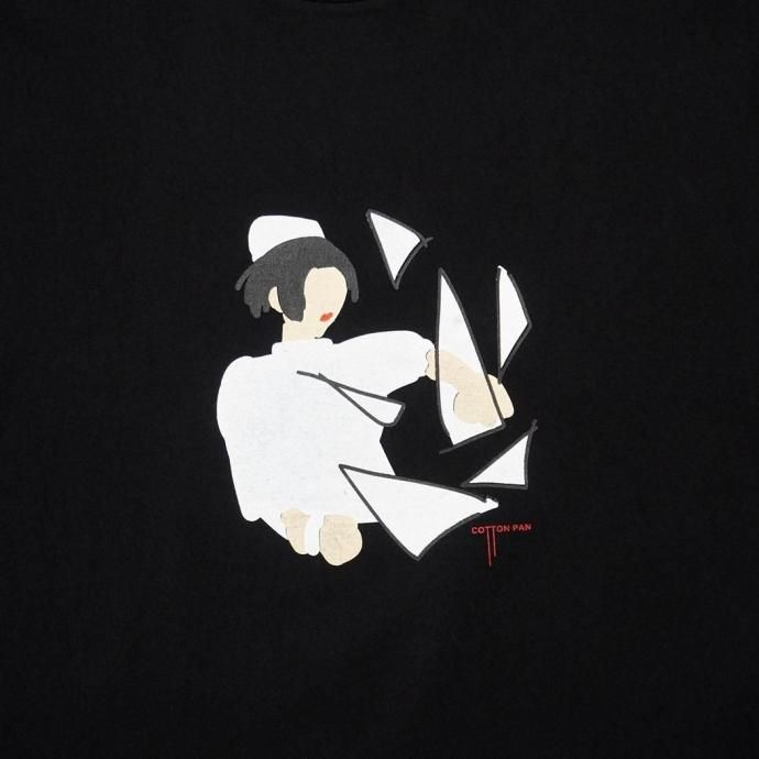 187305647 COTTON PAN / 本能 半袖Tシャツ - BLACK ブラック 02