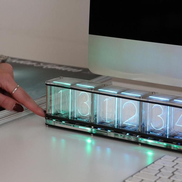187330735 RGB TUBE CLOCK ニキシー管風置時計 UNCOMMON CARRY / RGB チューブ クロック 02