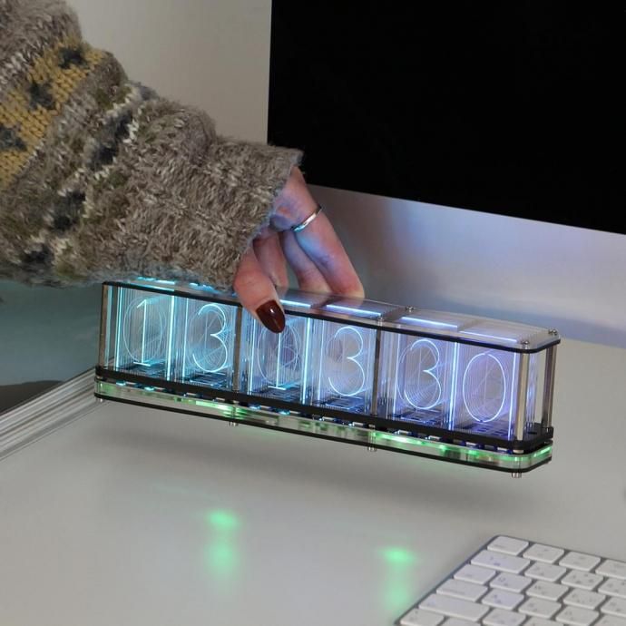 187330735 RGB TUBE CLOCK ニキシー管風置時計 UNCOMMON CARRY / RGB チューブ クロック 02