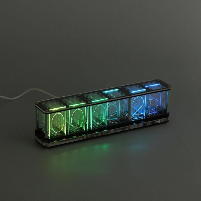 187330735 RGB TUBE CLOCK ニキシー管風置時計 UNCOMMON CARRY / RGB チューブ クロック 02