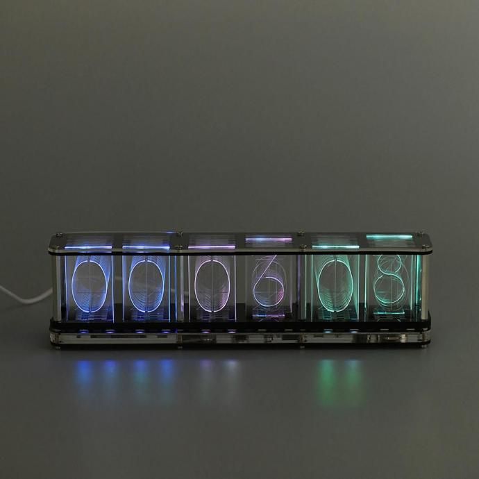 187330735 RGB TUBE CLOCK ニキシー管風置時計 UNCOMMON CARRY / RGB チューブ クロック 02