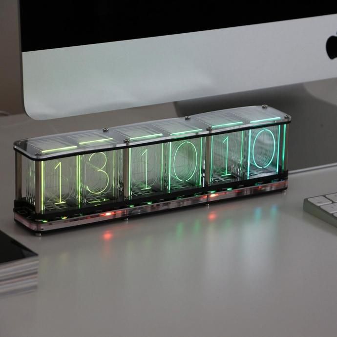 187330735 RGB TUBE CLOCK ニキシー管風置時計 UNCOMMON CARRY / RGB チューブ クロック 02