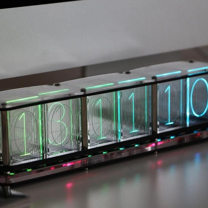 187330735 RGB TUBE CLOCK ニキシー管風置時計 UNCOMMON CARRY / RGB チューブ クロック 02