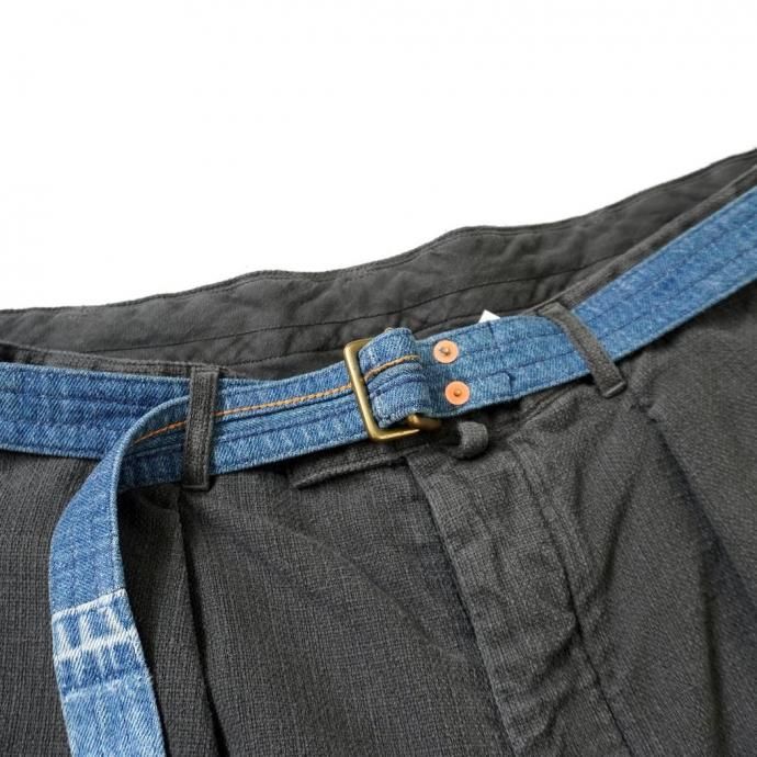 187450511 Hexico / CUSTOM W RING BELT - USED 501 MADE IN U.S.A. リメイクデニムベルト 01 02