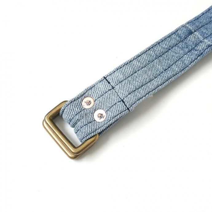 187450716 Hexico / CUSTOM W RING BELT - USED 501 MADE IN U.S.A. リメイクデニムベルト 03 02