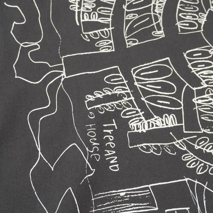 187802639 INNAT / TREE & HOUSE LS TEE - Black ロングスリーブTシャツ ブラック INNAT08-C03 02