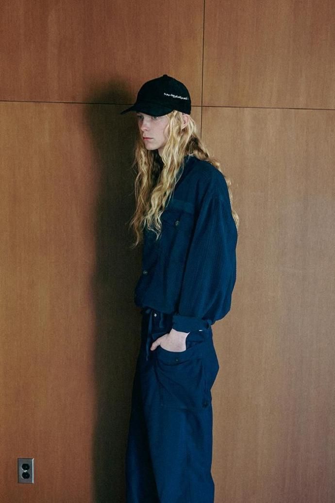 187803894 INNAT / EMBROIDERED CAP - Black コーデュロイキャップ ブラック INNAT08-A01 02