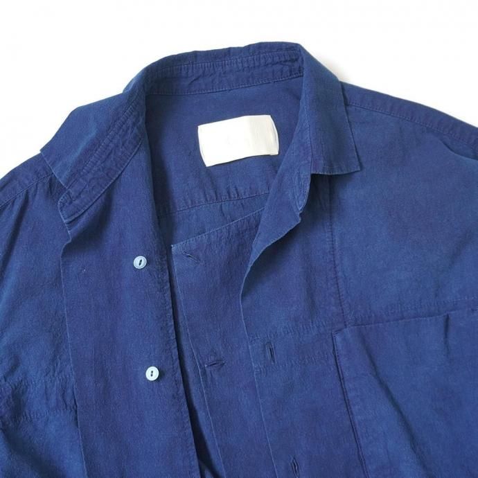 187807243 INNAT / HAND-DYED LOOSE BOX SHIRT - Indigo ǥ 롼ܥå INNAT08-S02B 02
