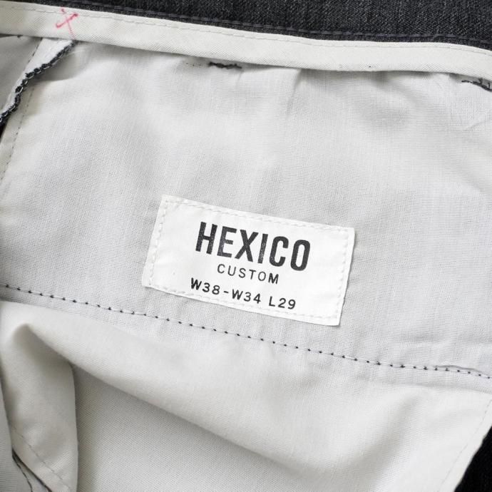 187893305 HEXICO / CUSTOM USED ACTION SLACKS TAPERED 7002 W38-W34 L29 ダークヘザー リメイク アクションスラックス 02