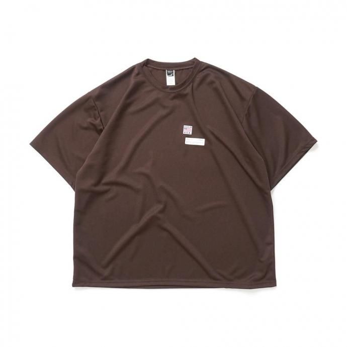 SMOKE T ONE / D-SPORT WEAR / HIGH MOCK DRY TEE - Brown