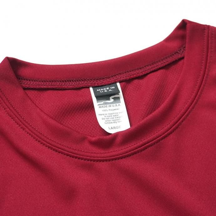 187915659 SMOKE T ONE / D-SPORT WEAR / HIGH MOCK DRY TEE - Cardinal 02