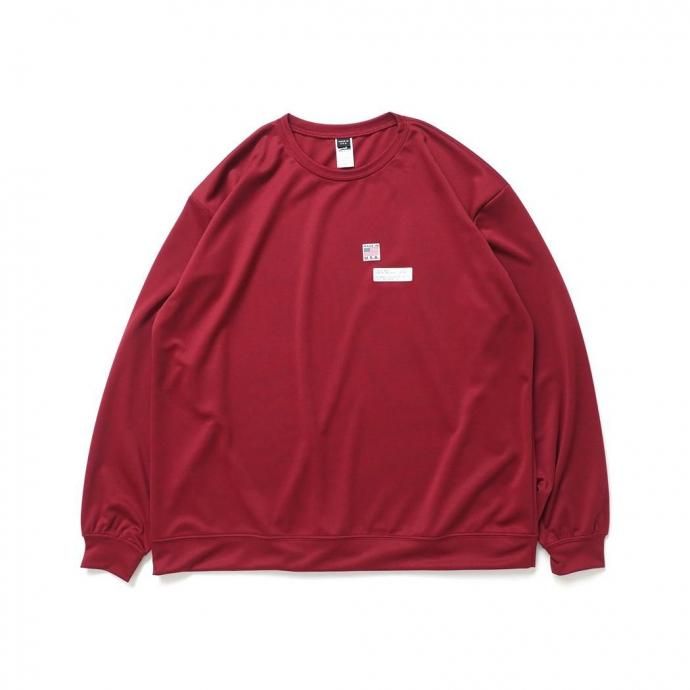SMOKE T ONE / D-SPORT WEAR / HIGH MOCK DRY SWEATSHIRT - Cardinal