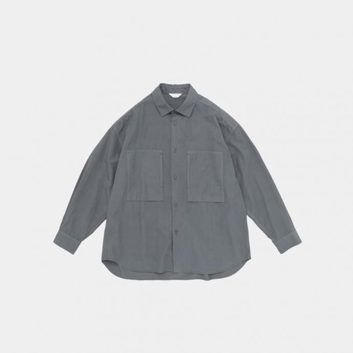 187964081 STILL BY HAND スティルバイハンド / SH01253 - BLUE GREY ガーメントダイ オーバーシャツ 01