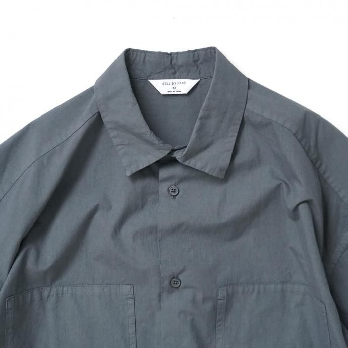 187964081 STILL BY HAND スティルバイハンド / SH01253 - BLUE GREY ガーメントダイ オーバーシャツ<img class='new_mark_img2' src='https://img.shop-pro.jp/img/new/icons47.gif' style='border:none;display:inline;margin:0px;padding:0px;width:auto;' /> 02