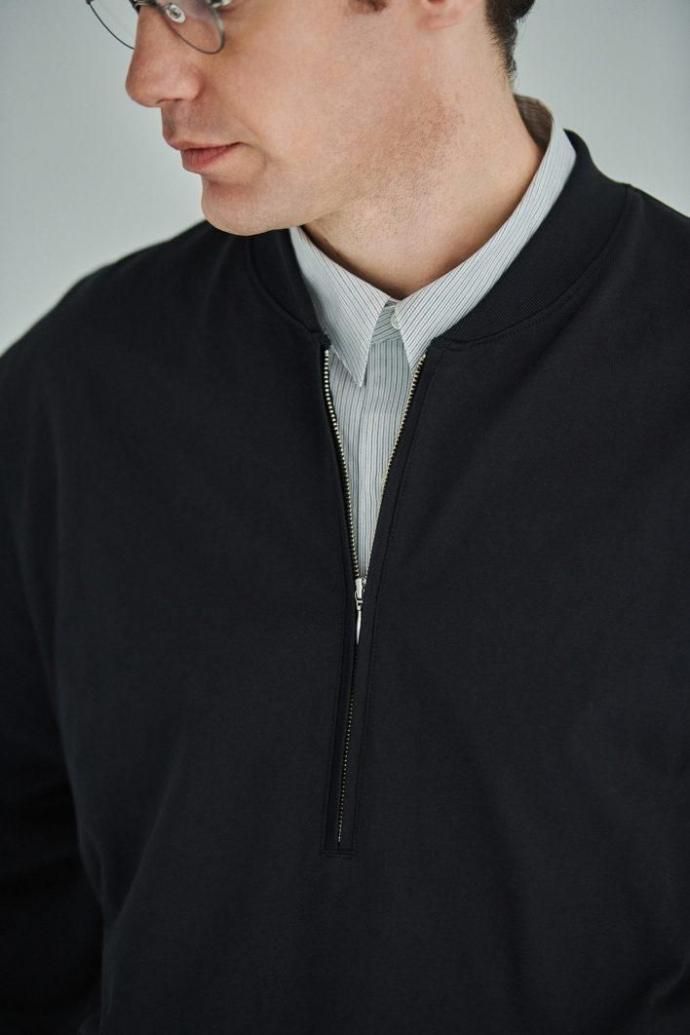 188032443 STILL BY HAND スティルバイハンド / CS01253 - SLATE GREY ジップアップ コットンジャンパー 02