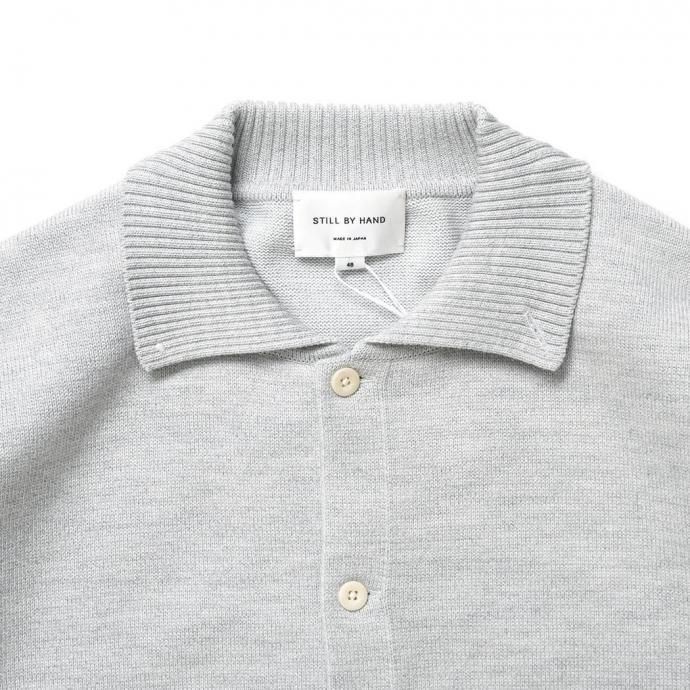 188307163 STILL BY HAND スティルバイハンド / KN05253 - LIGHT GREY 10Gニット ポロカーディガン<img class='new_mark_img2' src='https://img.shop-pro.jp/img/new/icons47.gif' style='border:none;display:inline;margin:0px;padding:0px;width:auto;' /> 02