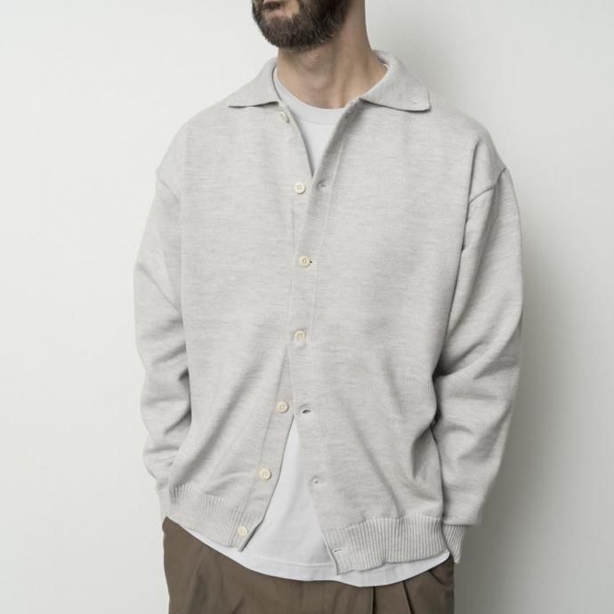 188307163 STILL BY HAND スティルバイハンド / KN05253 - LIGHT GREY 10Gニット ポロカーディガン<img class='new_mark_img2' src='https://img.shop-pro.jp/img/new/icons47.gif' style='border:none;display:inline;margin:0px;padding:0px;width:auto;' /> 02