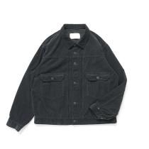 値下不可 INNAT カバーオール ワークジャケット ブラック インアット ATLAST ＆ CO(アットラスト) 「COVERALL」デニムカバーオール