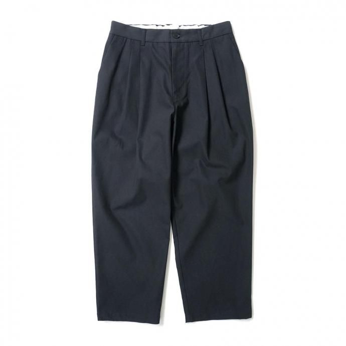 188521447 STILL BY HAND スティルバイハンド / PT06253 - BLACK NAVY ディープ2タックパンツ 01