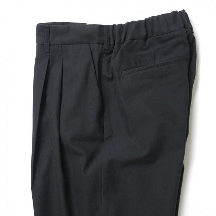 188521447 STILL BY HAND スティルバイハンド / PT06253 - BLACK NAVY ディープ2タックパンツ 02