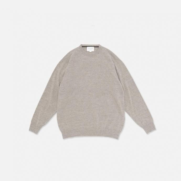 188592278 STILL BY HAND スティルバイハンド / KN03253 - SAND BEIGE シルク混 プルオーバーセーター 01