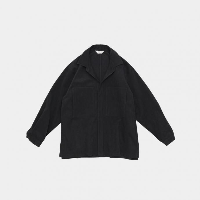 188593134 STILL BY HAND スティルバイハンド / BL06253 - INK BLACK フェイクスウェード素材 オーバーシャツ 01