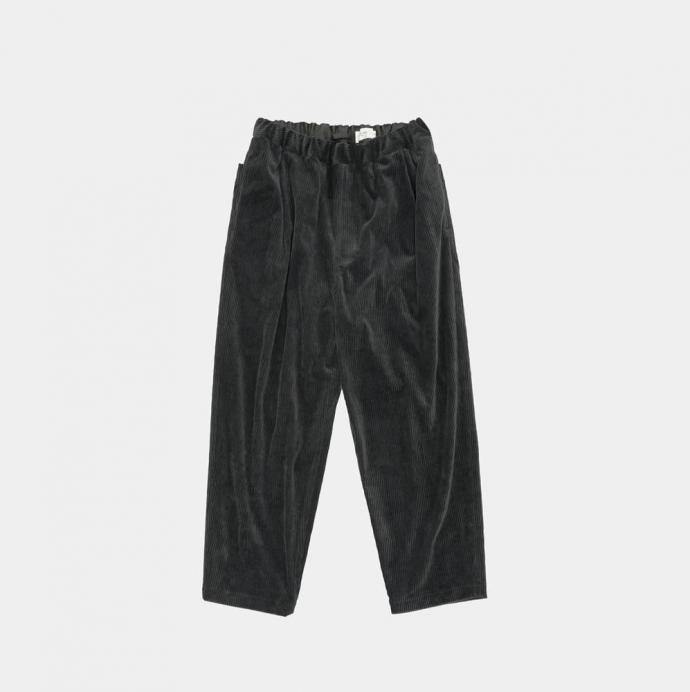 188593791 STILL BY HAND スティルバイハンド / PT03253 - BLUE CHARCOAL コーデュロイ イージーパンツ 01