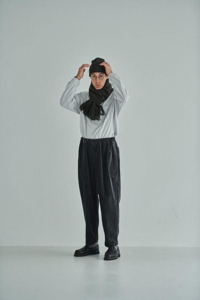188593791 STILL BY HAND スティルバイハンド / PT03253 - BLUE CHARCOAL コーデュロイ イージーパンツ 02