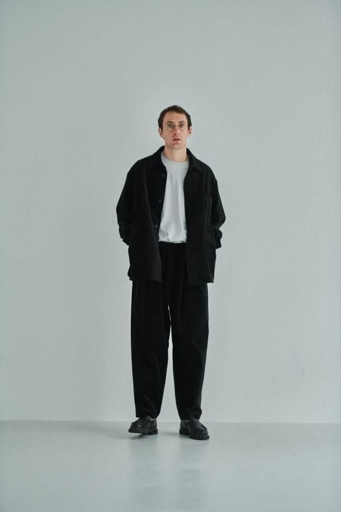 188593791 STILL BY HAND スティルバイハンド / PT03253 - BLUE CHARCOAL コーデュロイ イージーパンツ 02