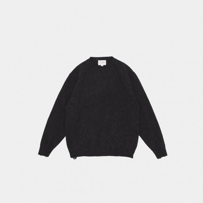 188687095 STILL BY HAND スティルバイハンド / KN01253 - DARK CHARCOAL パンチドシェットランドセーター 01