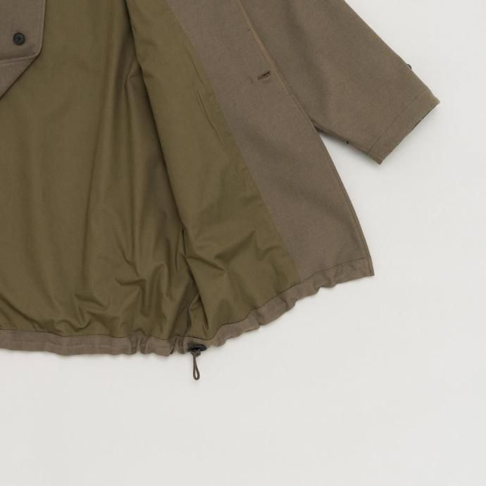 STILL BY HAND スティルバイハンド / CO03253 - KHAKI BEIGE ウール/ナイロン バルカラーコート 02