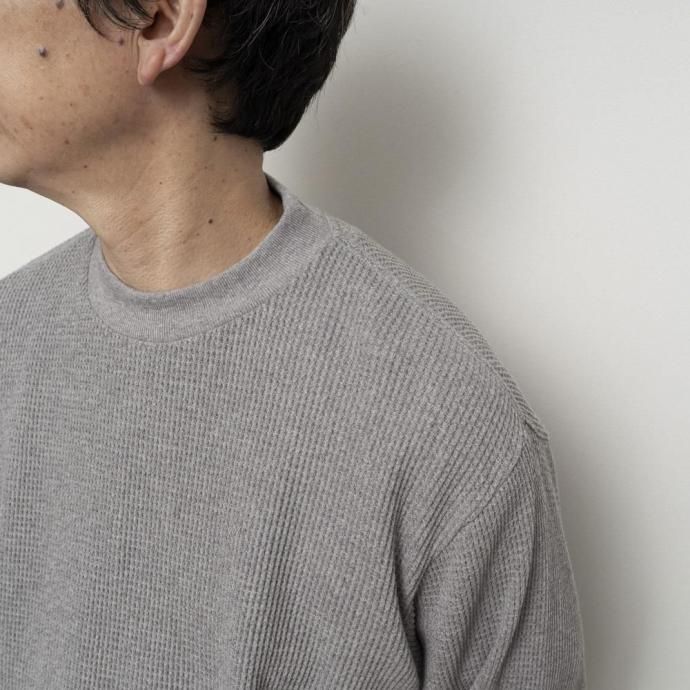 STILL BY HAND スティルバイハンド / CS01254 - HEATHER GREY サーマルカットソー 02