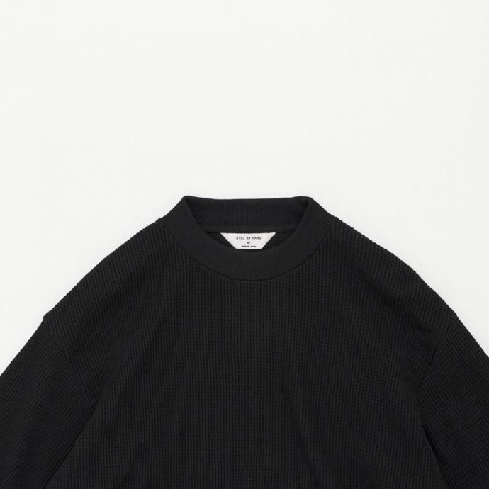 STILL BY HAND スティルバイハンド / CS01254 - BLACK サーマルカットソー 02