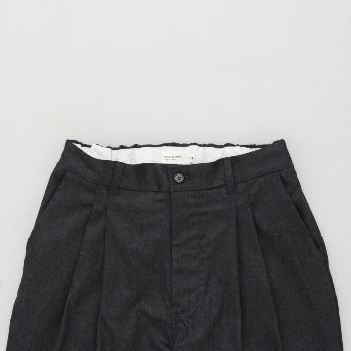 189022306 STILL BY HAND スティルバイハンド / PT04254 - CHARCOAL ウォッシャブルウール スラックス 02