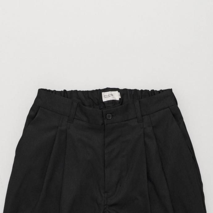 189022338 STILL BY HAND スティルバイハンド / PT04254 - BLACK ウォッシャブルウール スラックス 02