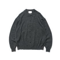 STILL BY HAND スティルバイハンド / KN01254 - GREY エクストラキッドモヘア混 ニットポロカーディガン