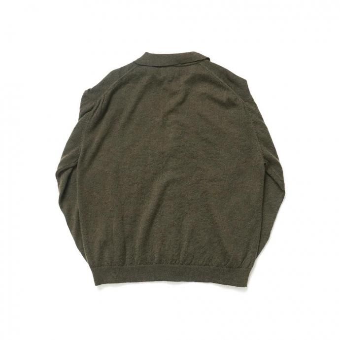 189086374 STILL BY HAND スティルバイハンド / KN01254 - OLIVE エクストラキッドモヘア混 ニットポロカーディガン 02