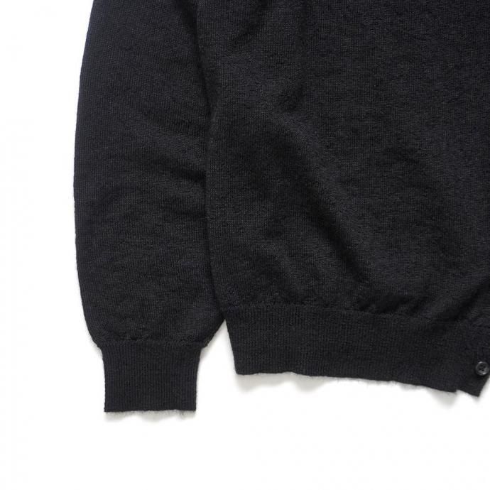 189086383 STILL BY HAND スティルバイハンド / KN01254 - BLACK エクストラキッドモヘア混 ニットポロカーディガン 02